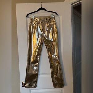 GAP Metallic Gold Vintage Slim Pants
